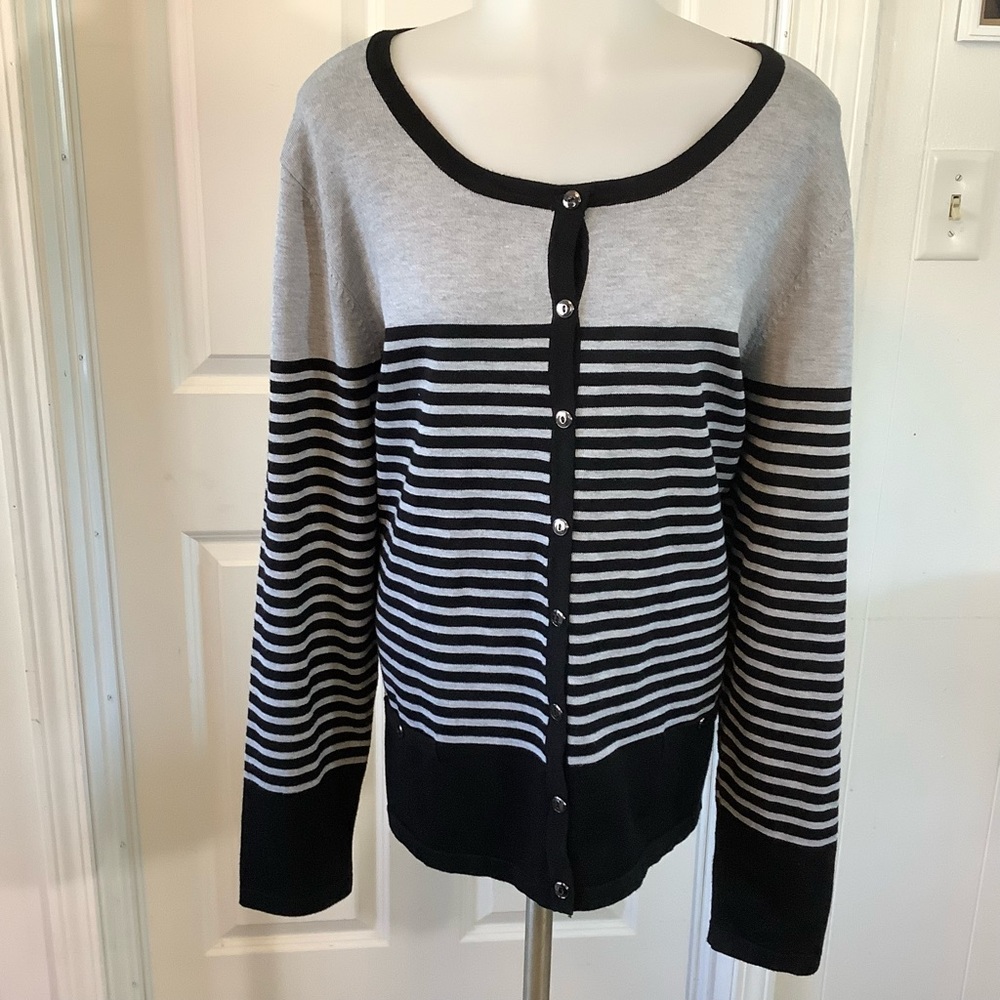 Karen Scott Womens sweater cardigan long sleeve size 2 X